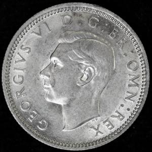 イギリス　ジョージ6世　1941年　6ペンス銀貨｜lunatrading
