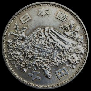 日本　1964年　東京五輪開催記念　1000円銀貨