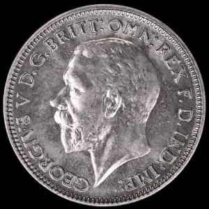 イギリス　ジョージ5世　1936年　6ペンス銀貨