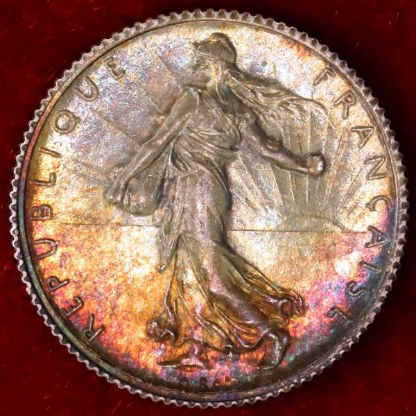 フランス　1919年　1フラン銀貨