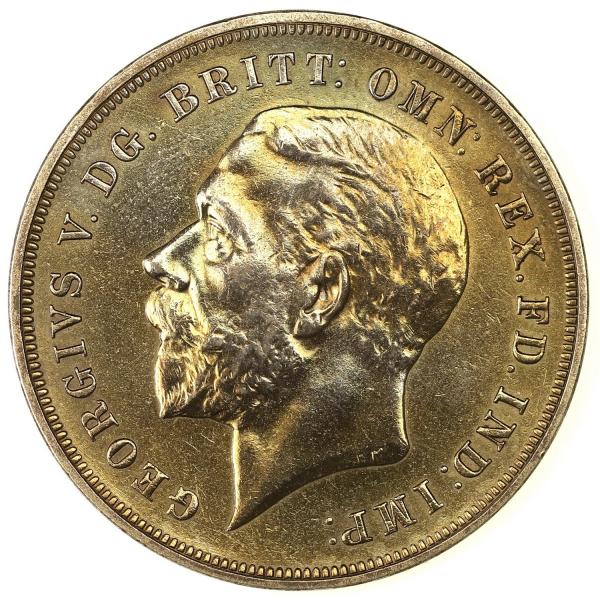 イギリス　ジョージ5世　1935年　1クラウン　大型銀貨
