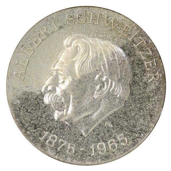 東ドイツ　1975年　アルベルト・シュヴァイツァー生誕100周年記念　10マルク　銀貨