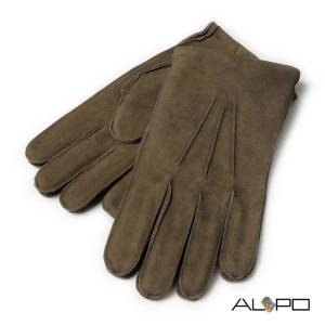 ALPO / アルポカシミヤライニングスエードレザーグローブ(SUEDE 365)（トープ）｜lunedomenica