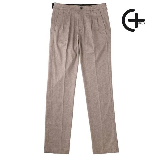Ｃ＋ シープラス  秋冬 レーヨンポリエステルウールライトフランネル2プリーツテーパードパンツ RI...