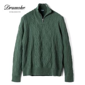 DRUMOHR（ドルモア） ケーブル編みカシミヤミドルゲージタートルネック