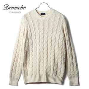 DRUMOHR（ドルモア） ケーブル編みカシミヤミドルゲージタートルネック