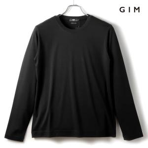 GIM / ジムプラチナフェイスコットン長袖クルーネックＴシャツ（ブラック）｜lunedomenica