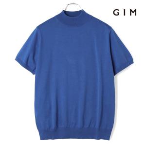 gim（ジム） シーアイランドコットン18G半袖クルーネックニット 