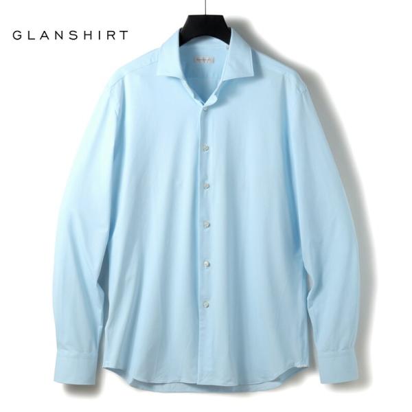 GLANSHIRT / グランシャツ テクノナイロンストレッチワイドカラーシャツ(5XSA01 G9...