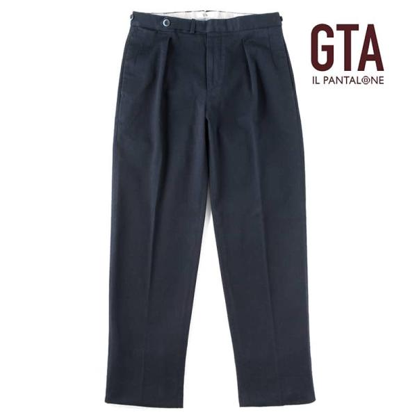 GTA ジーティーアー  秋冬 コットンキャバリーツイルサイドアジャスター付1プリーツパンツ SER...