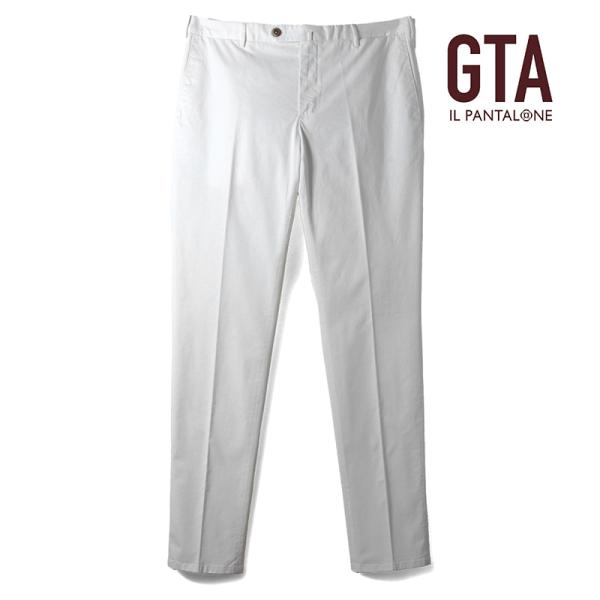 GTA / ジーティーアーガーメントダイコットンストレッチギャバジンノープリーツスリムテーパードパン...