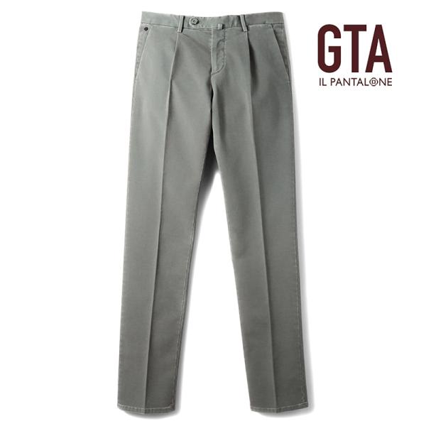 GTA / ジーティーアーガーメントダイコットンストレッチ1プリーツスリムテーパードパンツ(811/...