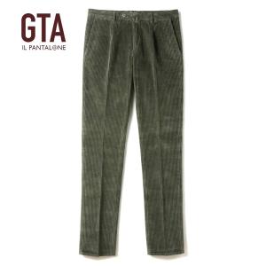 GTA HERRICK サイドアジャスター　コーデュロイ　2プリーツ　スラックス GTA（ジーティーアー） コットン太畝コーデュロイサイドアジャスター