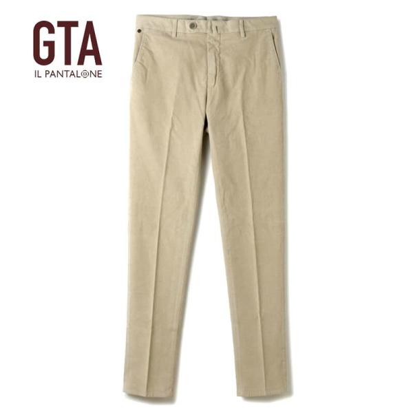 GTA / ジーティーアー コットンリヨセルストレッチコーデュロイノープリーツテーパードパンツ(FE...