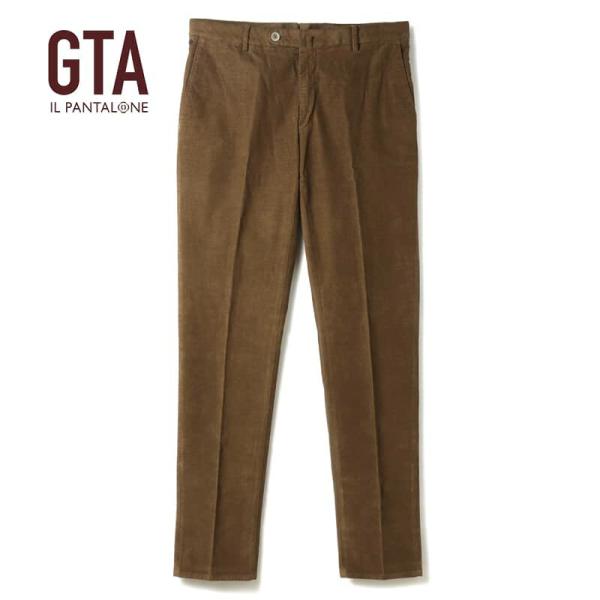 GTA / ジーティーアー コットンリヨセルストレッチコーデュロイノープリーツテーパードパンツ(FE...