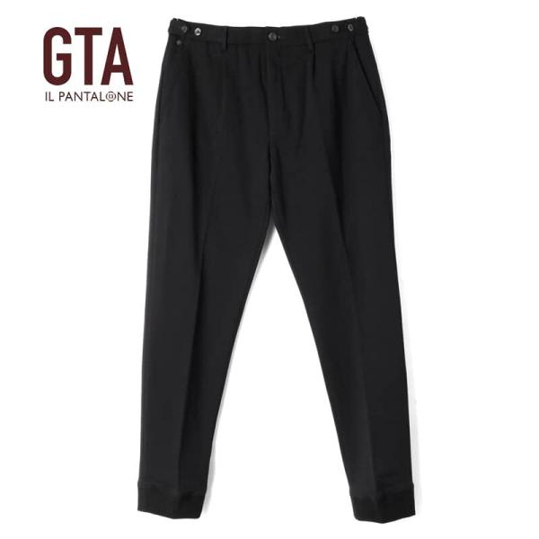 GTA / ジーティーアー レーヨンナイロンストレッチジャージーサイドアジャスター付きリブパンツ(G...