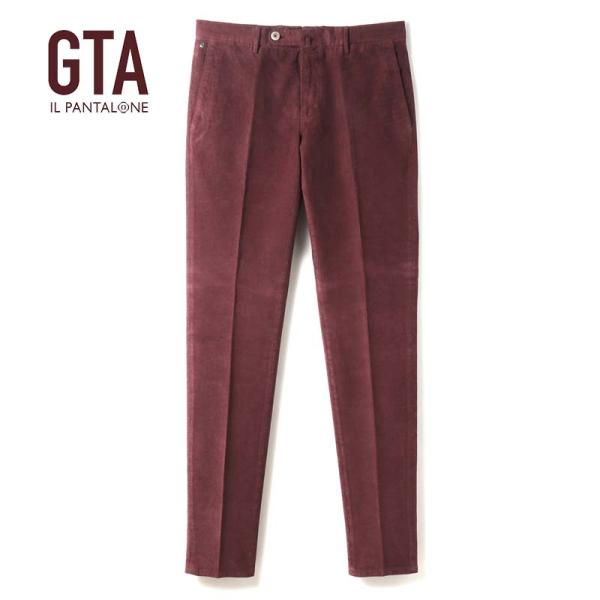 GTA / ジーティーアー ガーメントダイコットンストレッチ細畝コーデュロイスリムテーパードパンツ(...