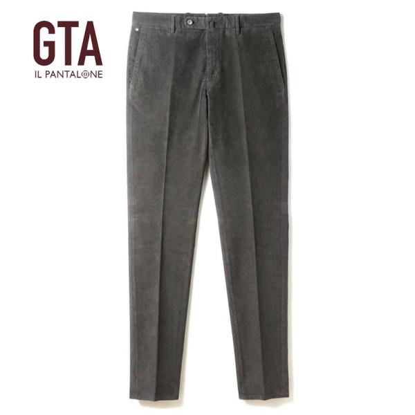 GTA / ジーティーアー ガーメントダイコットンストレッチ細畝コーデュロイスリムテーパードパンツ(...