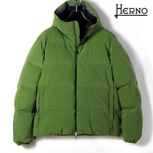 HERNO / ヘルノNEW IMPACT高機能ストレッチマットナイロンボンバーダウンジャケット(PI00257UL/Laminar)（グリーン）｜lunedomenica