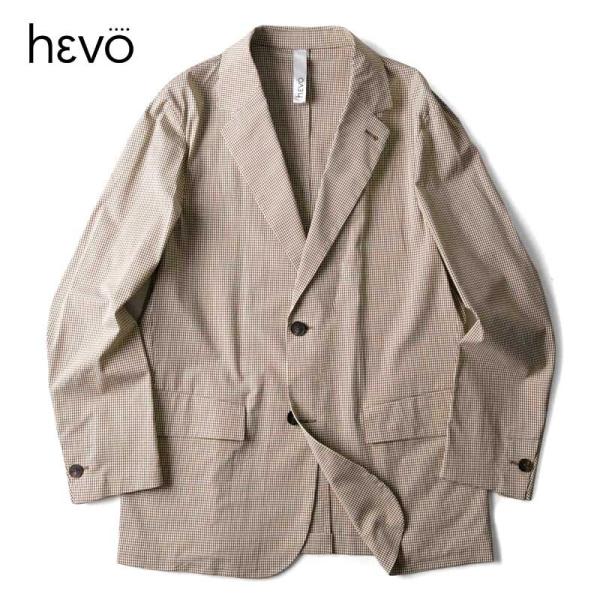 HEVO / イーヴォ チェック柄コットンレーヨンストレッチ2Bジャケット(GALATINA) （ベ...