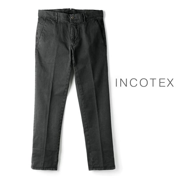 INCOTEX SLACKS / インコテックス スラックス製品染めコットンストレッチジャカードスリ...