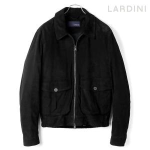 LARDINI / ラルディーニゴートスエードA2型レザーブルゾン（ブラック）｜lunedomenica