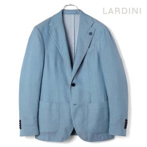 LARDINI / ラルディーニ製品染めテンセルウールツイル3Bジャケット(DYED)（ライトブルー）｜lunedomenica