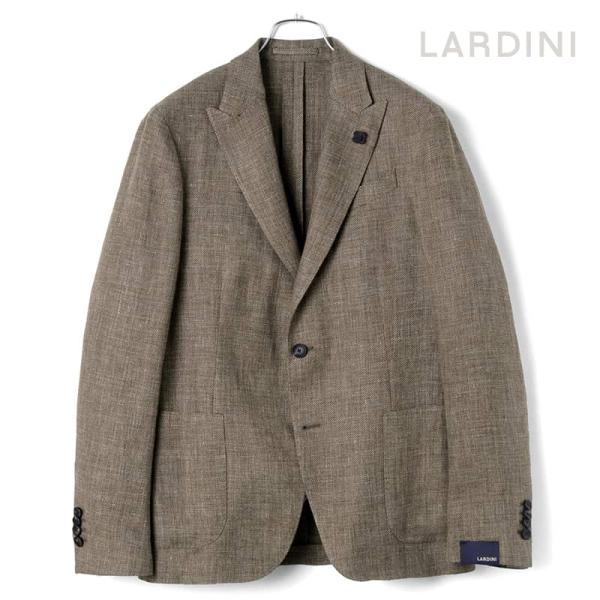 LARDINI / ラルディーニリネンウールバスケットピークドラペル2Bジャケット(ADVANCE)...