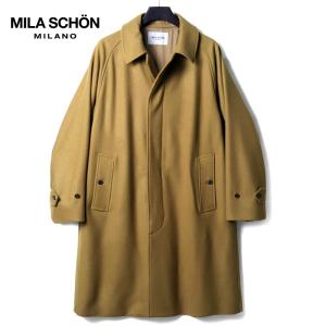 MILA SCHON MILANO / ミラ ショーン ミラノ ウールフランネルバルカラーコート(260-51Y) （キャメル）