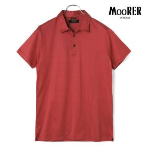 MOORER / ムーレーシルケットコットンジャージー半袖ポロシャツ(PACHINO-JCL)（CORALLO）｜lunedomenica