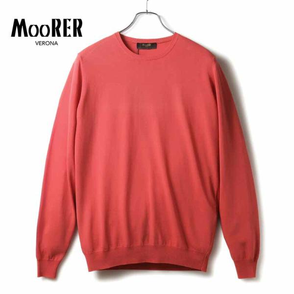 MOORER / ムーレー コットンハイゲージクルーネックソリッドニット(ORVIETO-CRE) ...