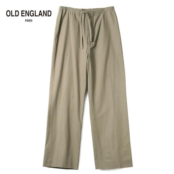 OLD ENGLAND / オールドイングランド 強撚コットンギャバジンドローコードパンツ （カーキ...