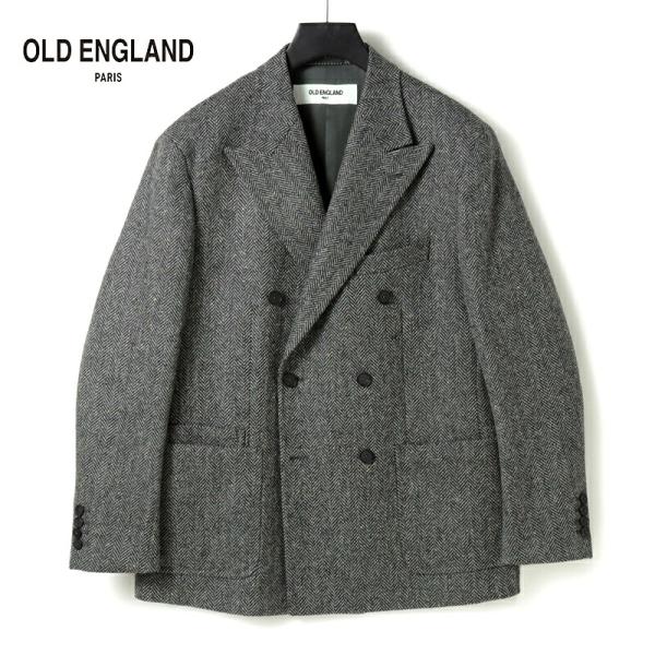 OLD ENGLAND / オールドイングランド MOON社製カラーネップツイードヘリンボーン6Bダ...