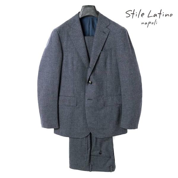 Stile Latino / スティレラティーノウールコットンシルクトロピカルグレンチェック柄3Bス...