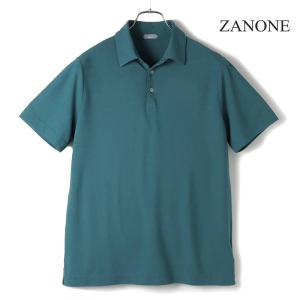 ZANONE / ザノーネオーガニックアイスコットン半袖ソリッドポロシャツ(811818/ZG380)（ピーコックブルー）｜lunedomenica