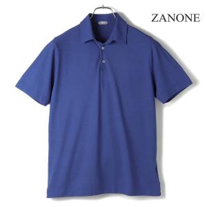 ZANONE / ザノーネオーガニックアイスコットン半袖ソリッドポロシャツ(811978/Z0380)（ブルー）｜lunedomenica