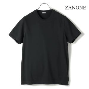 ZANONE / ザノーネオーガニックアイスコットン半袖クルーネックソリッドカットソー(812597/ZG380)（ブラック）