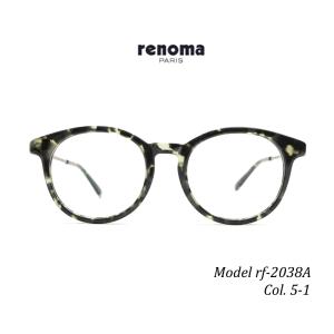メガネ renoma PARIS レノマ rf-2038A 49サイズ Col.5-1 ブラックデミ