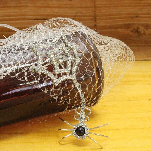 メール便送料無料 ハロウィン 蜘蛛と蜘蛛の巣のデザインブローチ B
