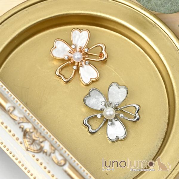 メール便送料無料 ブローチ レディース 桜 さくら 花 フラワー 春 パール キラキラ 可愛い プレ...