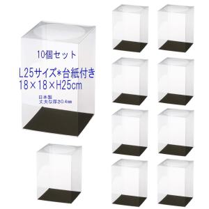 クリアケース LLサイズ 台紙付き 1個 20cm×20cm×高さ30cm 丈夫な0.4mm