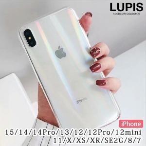 iPhoneケース クリア オーロラ iPhoneXR 11 7 8 SE 第2世代 12 Pro mini 13 14 14Pro 15 ルピス｜lupis
