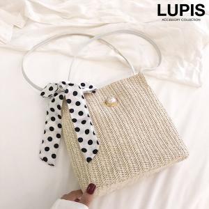 トートバッグ レディース ペーパーバッグ ストローバッグ スカーフ付き ルピス LUPIS｜lupis