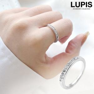 指輪 リング レディース ハーフエタニティ ストーン シンプル 高見え シルバー 20代 30代 40代 50代 ルピス lupis