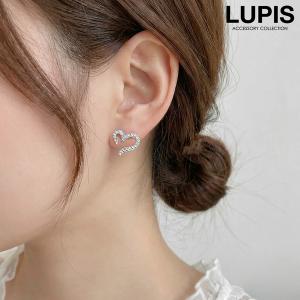 ピアス レディース オープンハート ハート パヴェ ストーン 上品 大人 20代 30代 40代 ルピス lupis｜LUPIS Yahoo!店