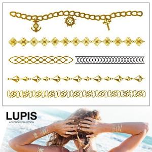 タトゥーシール チェーン ゴールド メタリック 安い 激安 ルピス LUPIS｜LUPIS Yahoo!店