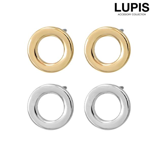 ピアス レディース サークル リング フレーム シンプル ワンポイント 小さめ メタル ゴールド シ...