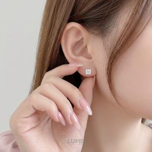 スクエアパヴェマグネットピアス マグネットピア...の詳細画像1