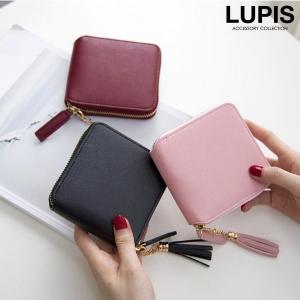 財布 レディース 二つ折り ミニ財布 ミニウォレット フェイクレザー ファスナー タッセル付き ルピス LUPIS｜LUPIS Yahoo!店