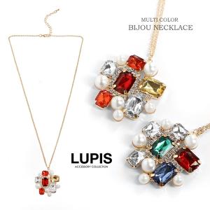 ネックレス レディース ビジュー パール ストーン ルピス LUPIS｜lupis